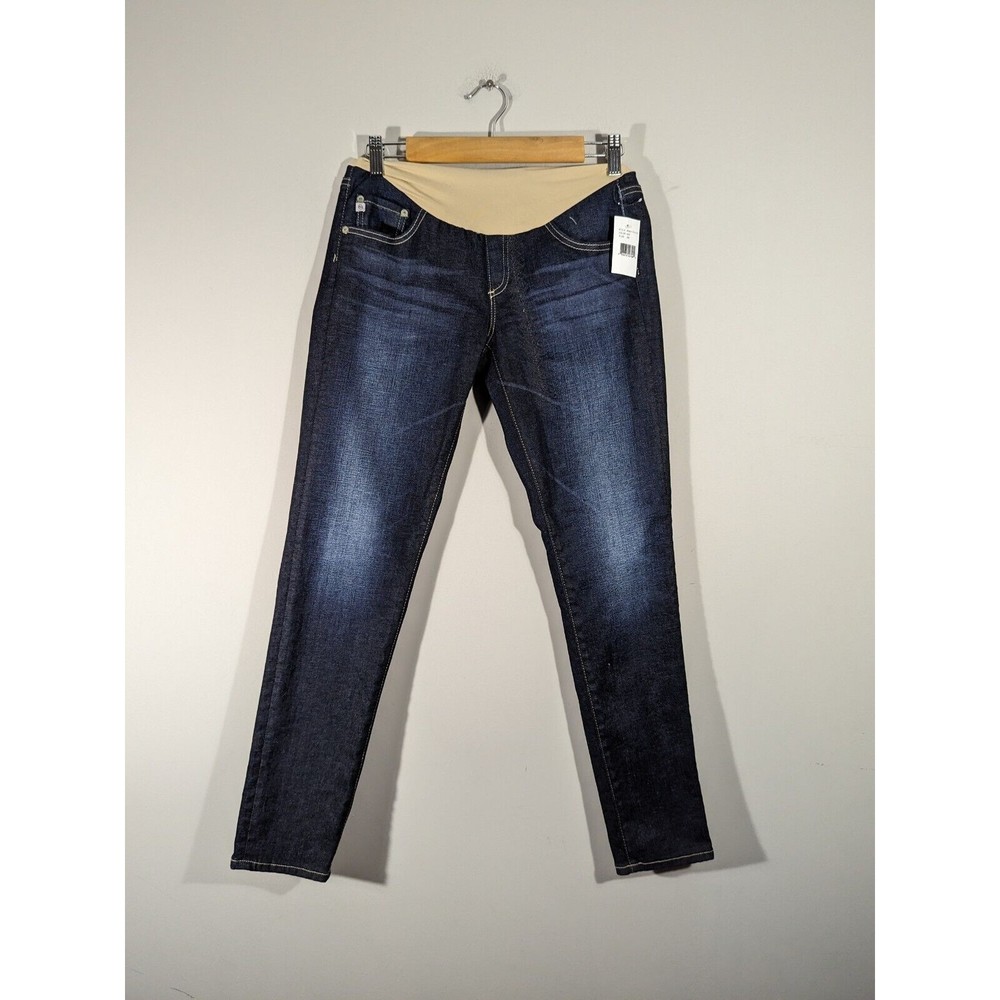 AG Adriano Goldschmied Dark Wash Skinny Full Panel Maternity Jeans Women Size 29